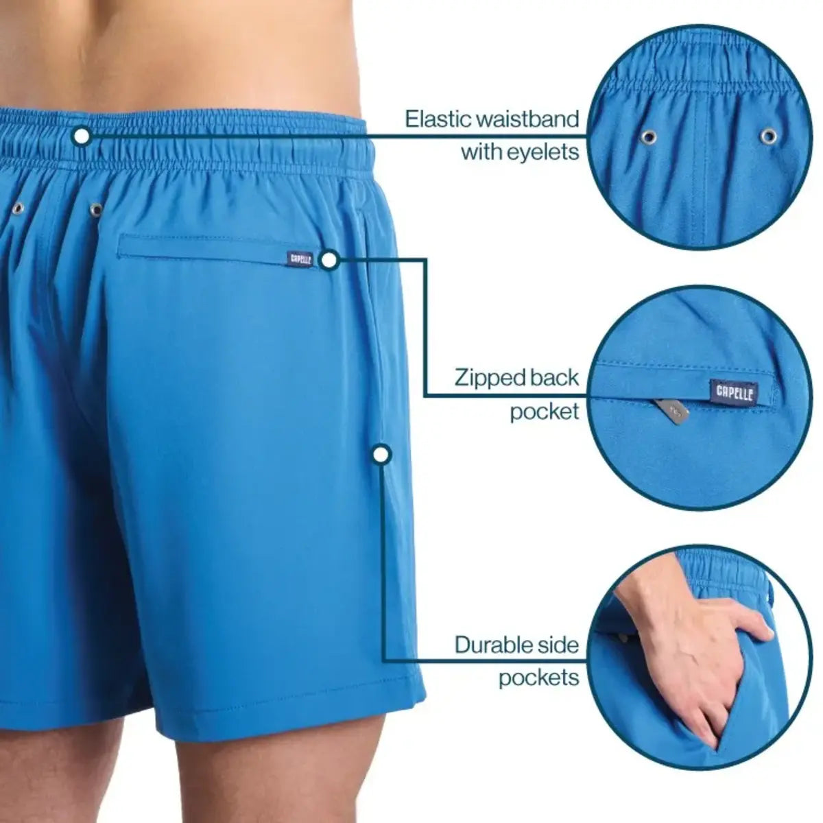 Men’s Premium Compression-Lined Hybrid Shorts – Deco Maze-Key Lime