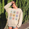 Positive Affirmations Daisy Retro Vintage Daisy Graphic Cozy Inside Everyday Positivity Sweatshirt