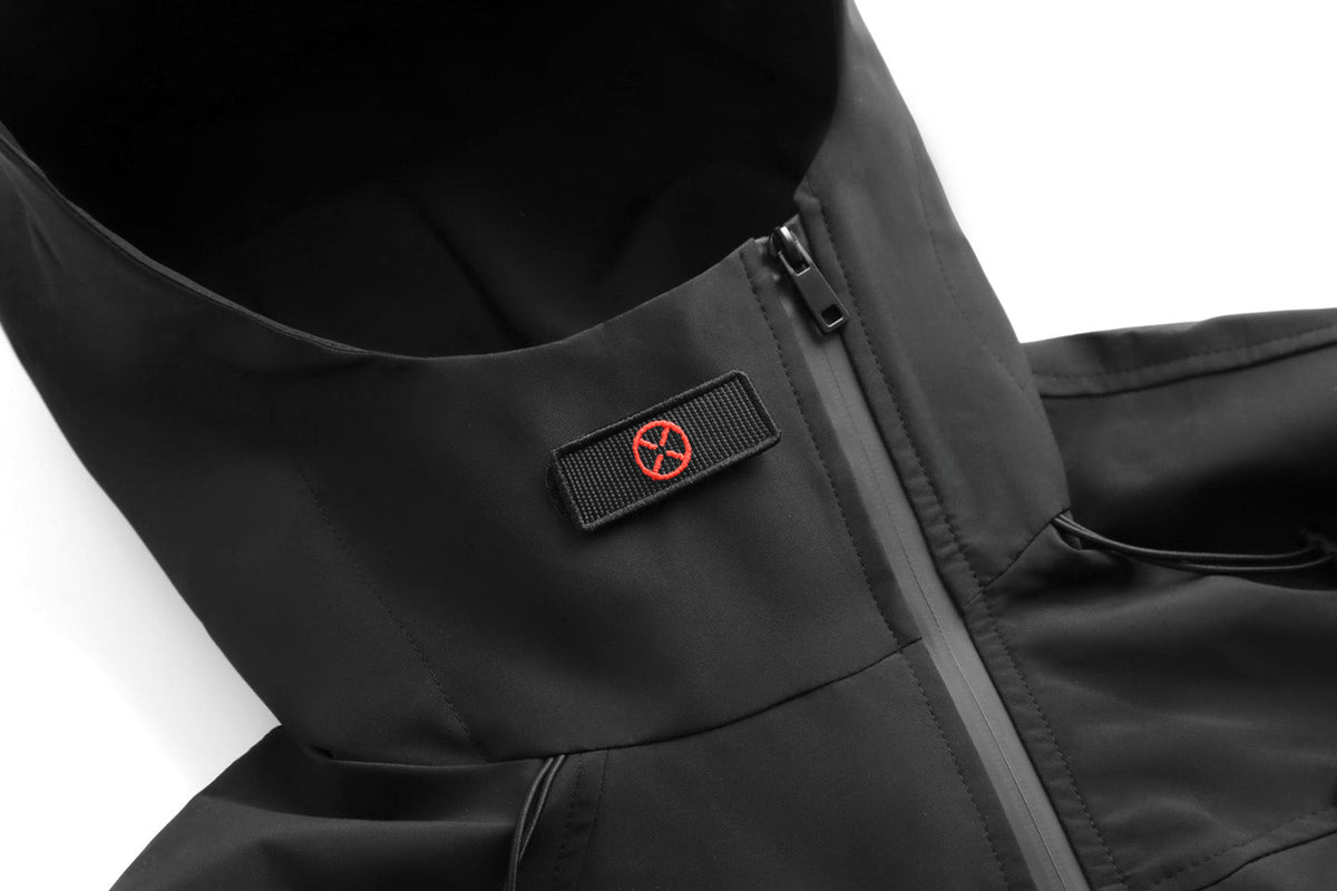 IBJ514 Black Techwear Functional Jacket