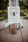 Boy Baby Shower Welcome Sign Template, Boho Boy Baby Shower, Neutral Baby Shower, Boy Clothes Baby, Editable, Instant, Baby Boy,  95