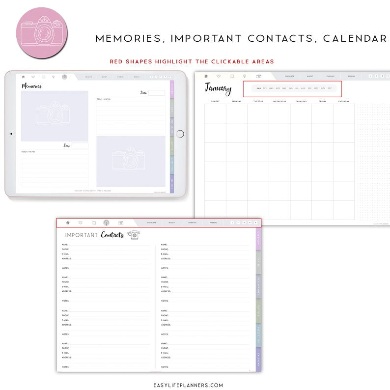 Digital Vacation Planner PDF | Travel Itinerary & Budget Organizer, GoodNotes, Notability