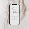 Electronic Save the Date, Minimalist Save The Date E-vite, Electronic Wedding Invitation, Save the Date for Phone, SD-59