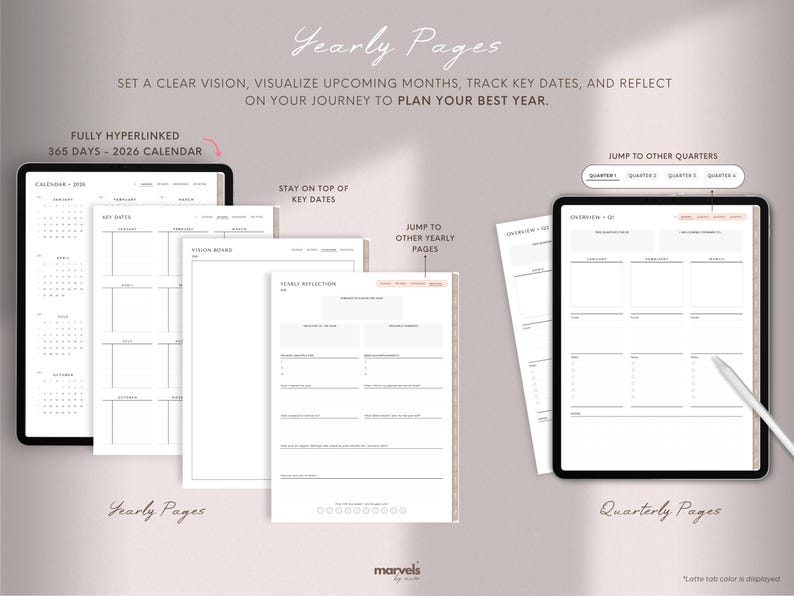 Simple Digital Planner | 2026 Planner | Minimalist Planner | Daily Planner, Weekly Planner, Monthly Planner, iPad Planner, GoodNotes Planner