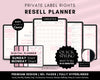 PLR Undated Digital Planner, Hyperlinked. Premium Design, Aesthetic Pink Pastels PLR Canva Template Resell Planner with Private Label Rights