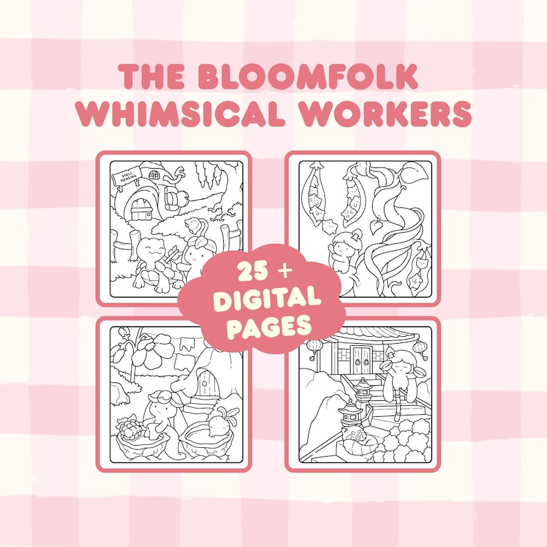 The Bloomfolk Whimsical Workers Full Book Digital Files by Oda Agda