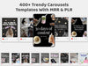 400+ Faceless Instagram Carousel Templates Canva | Aesthetic IG & TikTok Slides | PLR MRR Digital Product to Resell