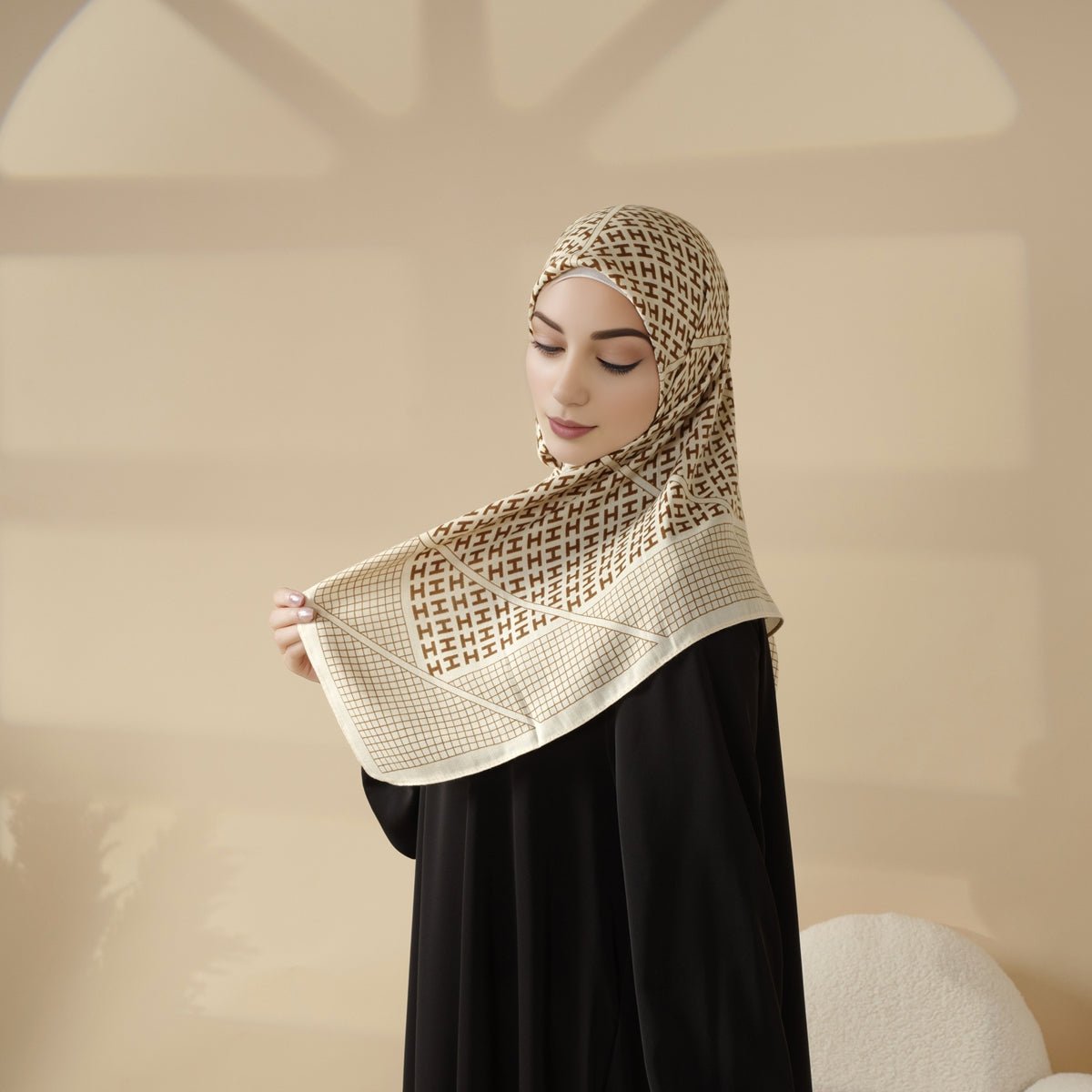 Imitation Cashmere Square Hijab (MH091)