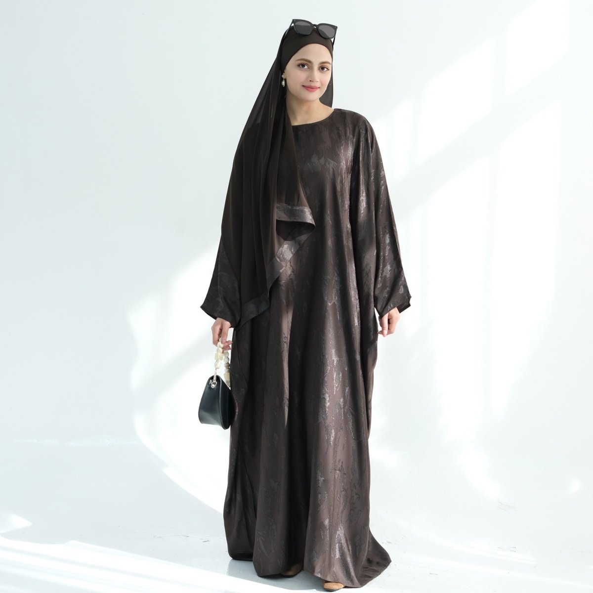 Jacquard Batwing Maxi Abaya(MA447)