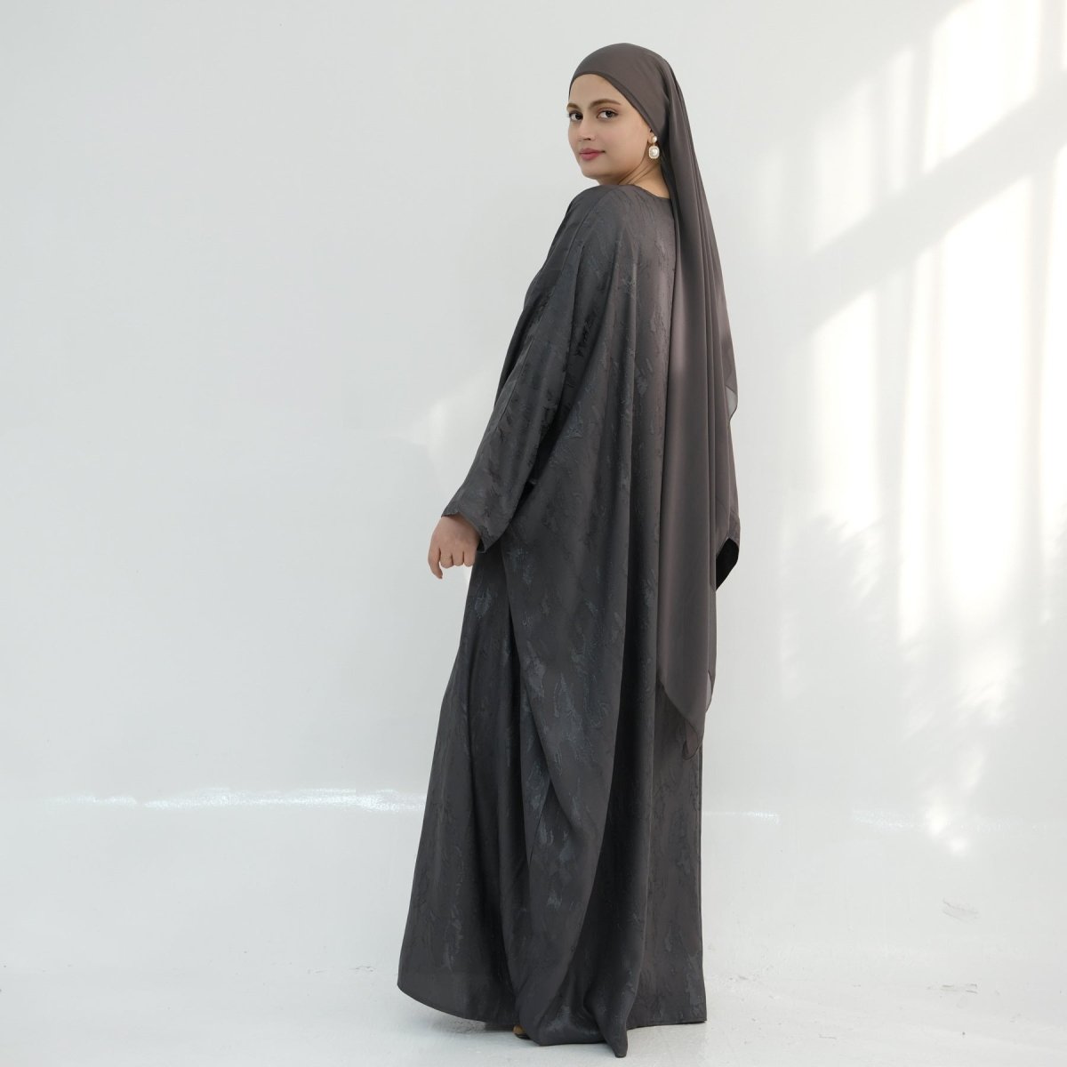 Jacquard Batwing Maxi Abaya(MA447)