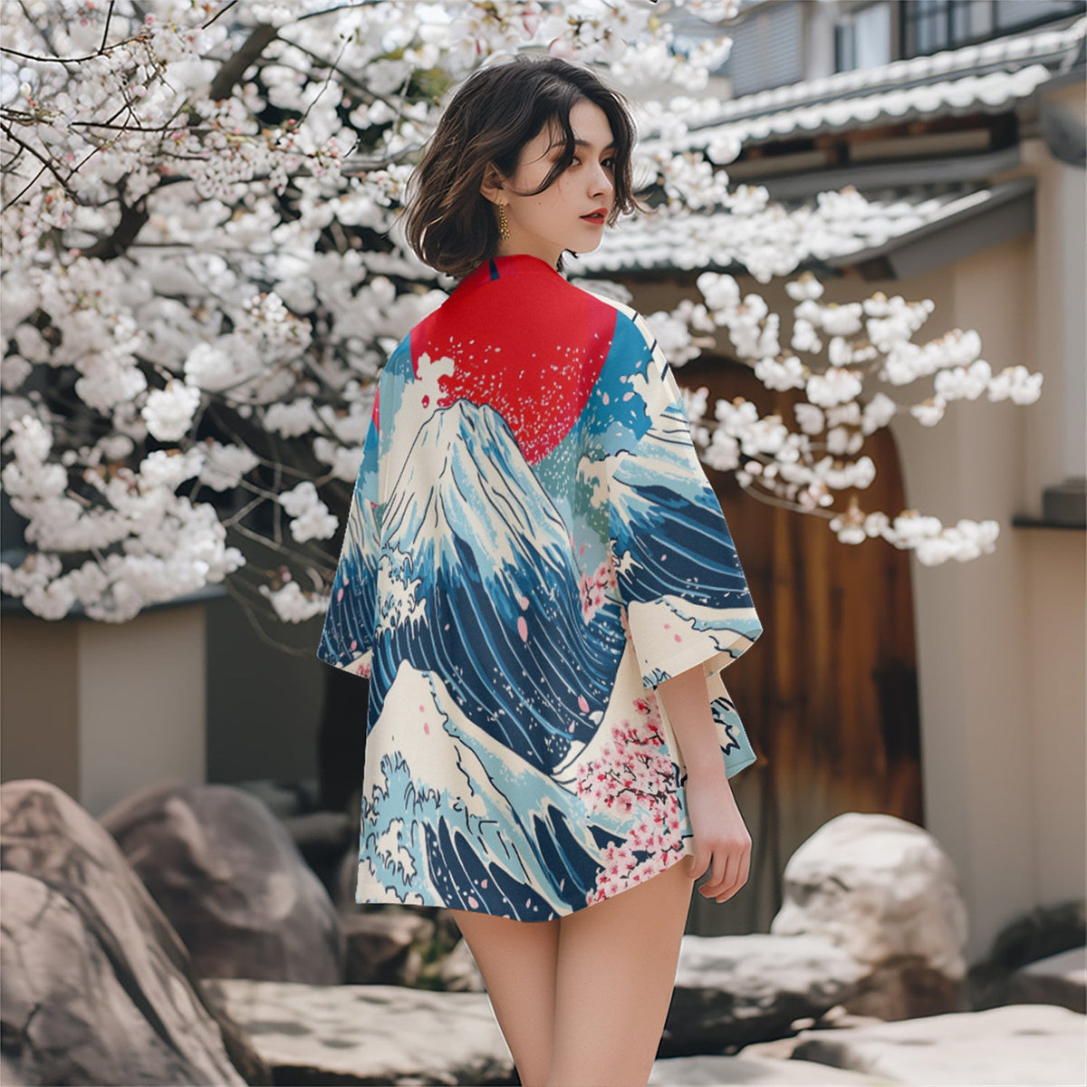K28 Fuji Waves Kimono