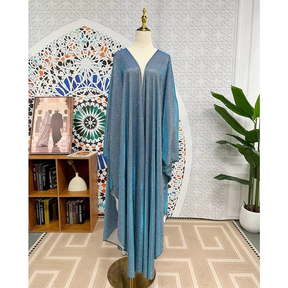 Kaftan Batwing Sleeve Glitter Open Abaya (MOA098)