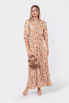 Karen Dress (White/Khaki)
