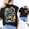 Kids Play Car Race On Mom’s Back Tee