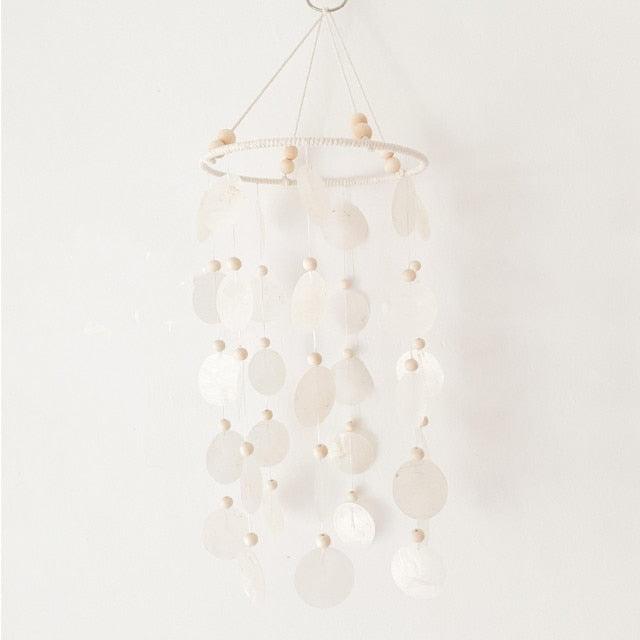 Korean Style Home Shell Melodious Sound Wind Chime Room Decoration Ornaments Nordic Hanging Wind Bells Wall Pendant For Home Office Kids Room Nursery Decor Gifts Photography Hanging Wind Chimes