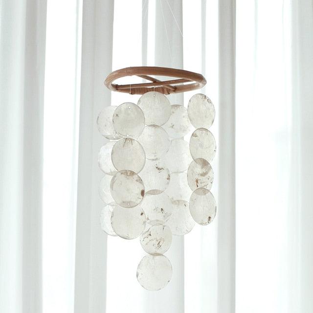 Korean Style Home Shell Melodious Sound Wind Chime Room Decoration Ornaments Nordic Hanging Wind Bells Wall Pendant For Home Office Kids Room Nursery Decor Gifts Photography Hanging Wind Chimes