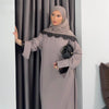 Lace Splice Nida Maxi Dress & Hijab Set(MA444)