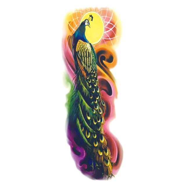 Large Colorful Tattoos For Men Waterproof Dragon Sticker Temporary Luxury Big 3D Tattoo Modern Design