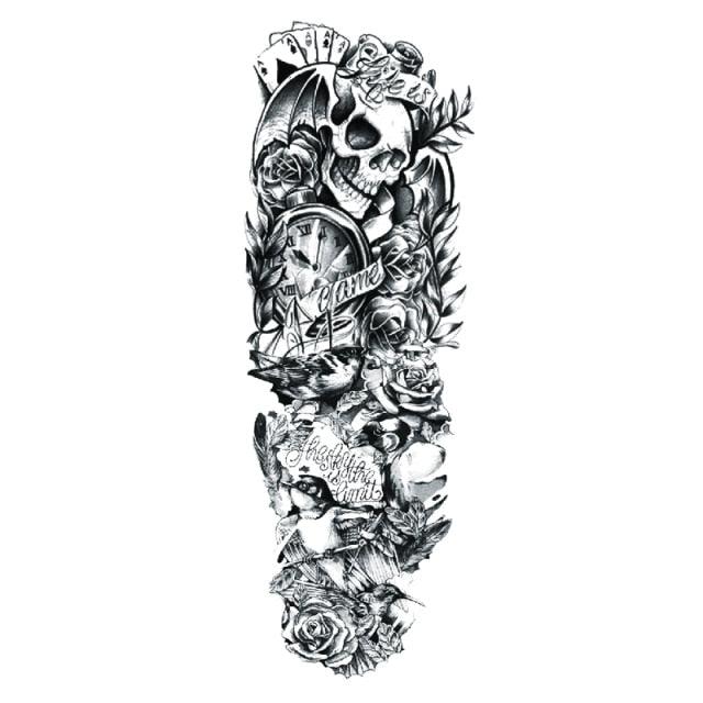 Large Colorful Tattoos For Men Waterproof Dragon Sticker Temporary Luxury Big 3D Tattoo Modern Design