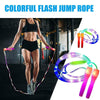 LED Luminous Kids Skipping Ropes Kids Night Exercise Fitness Training Sports Supplies Colorful Glowing Skipping Rope Handles Fast Speed Rope LED Light Up Without Tangles For Basic Jumping Training Women Kids