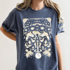 Libra Celestial Zodiac Horoscope Astrology Moon Phases Stars Constellation Comfort Colors Tee