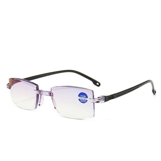 Lightweight Alloy Semi-Rimless Reading Glasses For  Men And Women With Quality Half Frame  Men Reading Glasses  For Men New Retro Eyewear