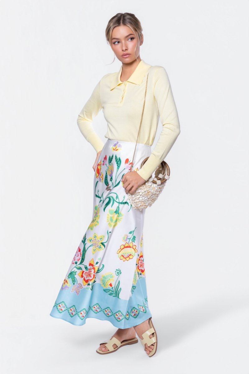 Lisa Skirt (White Pattern)