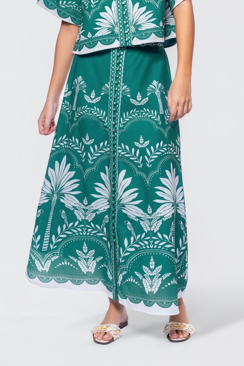 Lottie Skirt (Green White)