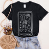 Lovers Tarot Mystical Magic Vintage Oracle Card Design For Valentine's Day Lovers Graphic Tee