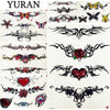Luxury Big Tattoo Stickers Butterfly Body Arm Leg Tattoos Temporary Black Flower Rose Tattoos For Women's Adults