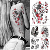 Luxury Big Waterproof Temporary Sticker Tattoo Large Flowers And Animals Body Tattos For Womens