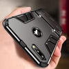 Luxury Black Cool Armor Case For iPhone 8 7 6 6S Plus 5 5s Shockproof Case For iPhone X XS MAX XR Stand Cover Case  Heavy Duty Shockproof Armor Dual Layer Protection Back Case Cover