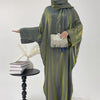 Luxury Bubble Sleeve Abaya Dress | Muslim Elegant Evening Wear Glossy Modest Robe (MA245)