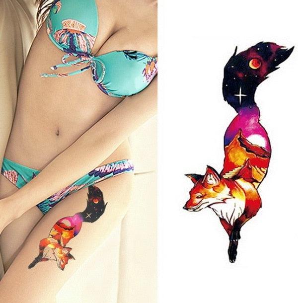 Luxury Colorful And Black Womens Tattoo Temporary Flower Waterproof Elegant Modern Tattoo For Shoulder