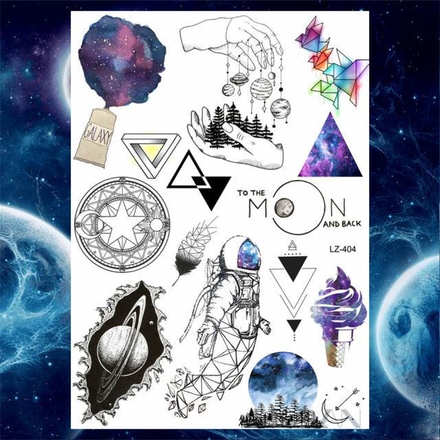 Luxury Colorful Flower Lavender Waterproof Temporary Tattoos Animals Arm Chest Tattoo Stickers Elegant Summer Style For Womens Mens