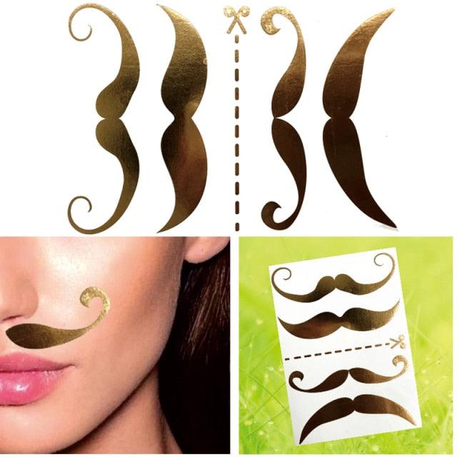 Luxury Flash Metallic Waterproof Temporary Tattoo Gold Silver Flower Tattoo Sticker Long Lasting Gold Design For Womens