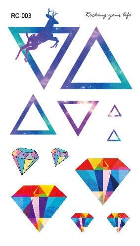 Luxury Head Deer Waterproof Temporary Stickers Tattoo Modern Colorful Tatoo For Women Men