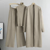 Luxury Knit Oversized Shawl Cardigan Three-Piece Set (MS090)