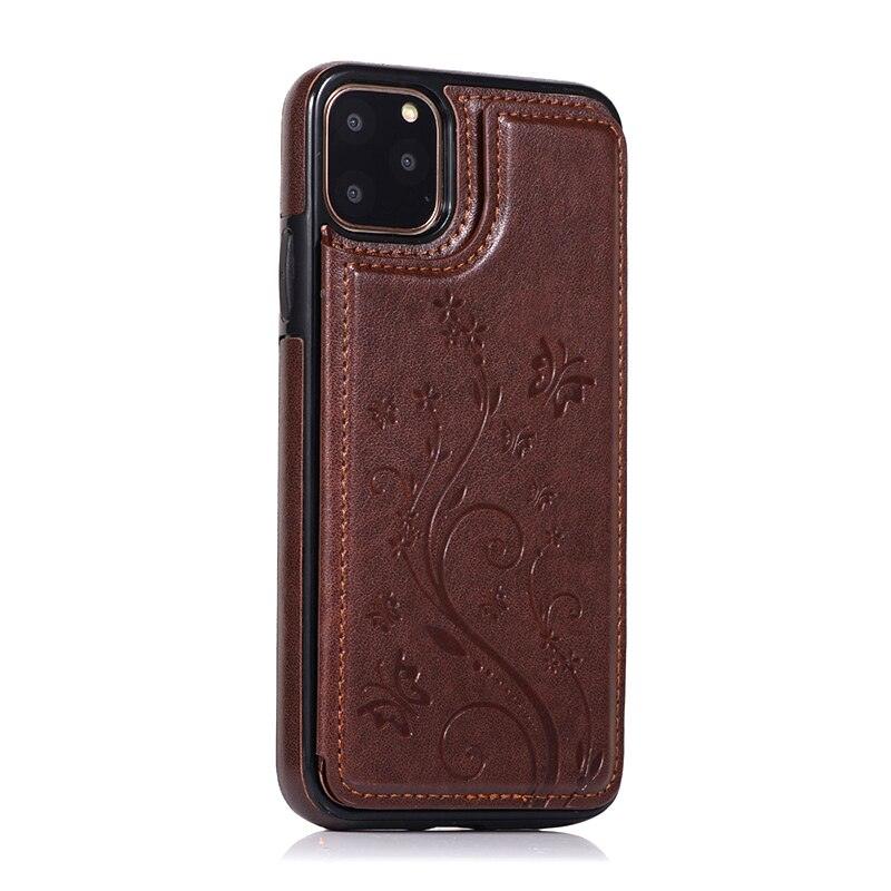 Luxury Leather Case For iPhone 14 12 13 Pro Comfortable Soft Wallet Card Slots Phone Flip Cover Wallet Case with Card Holder for iPhone