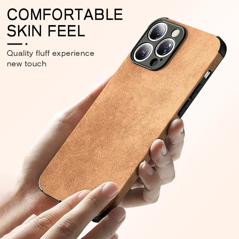 Luxury Leather Phone Case For iPhone 14 13 12 11 Pro Max Mini X XS XR 7 8 Plus SE Retro Solid Color Soft Silicone Cover PU Leather Classic Luxury Business Slim Cover Non-Slip Anti Scratch Full Protective Phone Cases