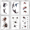 Luxury Men Women 3D Tattoo Waterproof Spider Sticker Realistic Design For Party Halloween