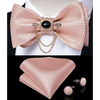 Luxury Pink Solid Men Bow Tie Silk Business Wedding Elegant Bowtie For Men Unique Desing For Every Occasion