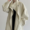 Luxury Stand Collar Coat | Single Button Mid-Length Trench (MS148)