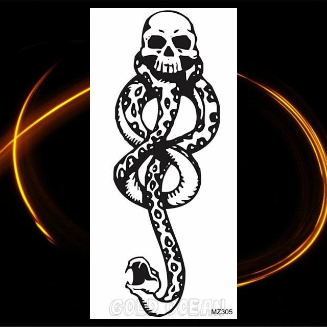 Luxury Tiger Temporary Tattoos Fox Wolf Fake Tattoo Sticker Realistic Black Animal Temporary Tattoo Stickers For Mens