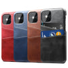 Luxury Ultra-thin Leather Case for IPhone 13 12 Pro Max Cover Card Holder for 14 Plus Cases Classic 2 Card Holders Elegant Business iphone Case 2 Card Slots Phone Case