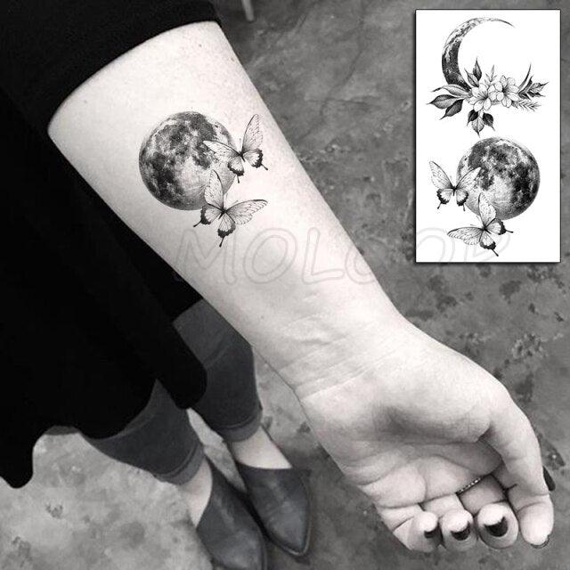 Luxury Womens Different Temporary Waterproof Tattoo Sticker Feather Dandelion Tattoos For Makeup Party