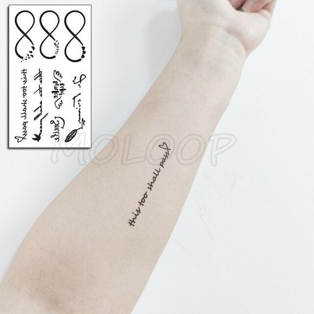 Luxury Womens Different Temporary Waterproof Tattoo Sticker Feather Dandelion Tattoos For Makeup Party
