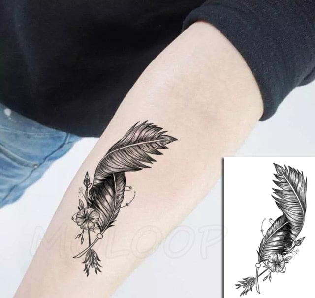 Luxury Womens Different Temporary Waterproof Tattoo Sticker Feather Dandelion Tattoos For Makeup Party