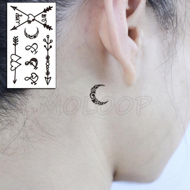 Luxury Womens Different Temporary Waterproof Tattoo Sticker Feather Dandelion Tattoos For Makeup Party