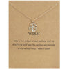 MAC041 Platinum plated Four Leaf Clover Pendant Necklace