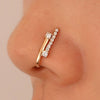 MAC134  Non-Puncture T-Shape Micropaved Zirconia Nose Ring